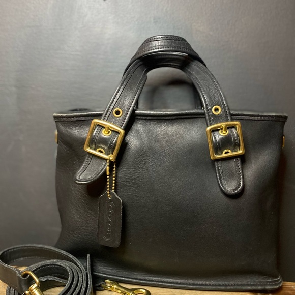 Coach Handbags - Vintage Coach 9063 Legacy Satchel Black Leather Cross Body